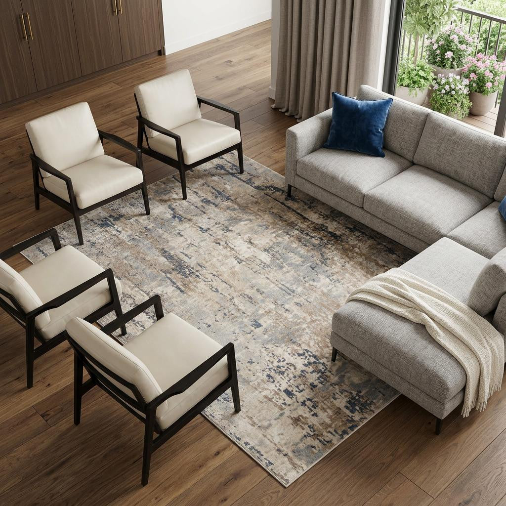 The Arlo Sculpted Abstract Area Rug