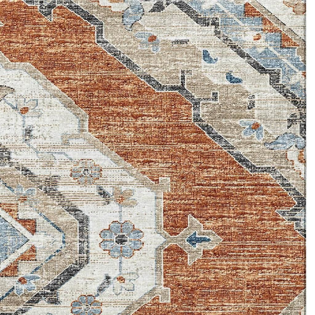 The Sonora Washable Distressed Tribal Rug