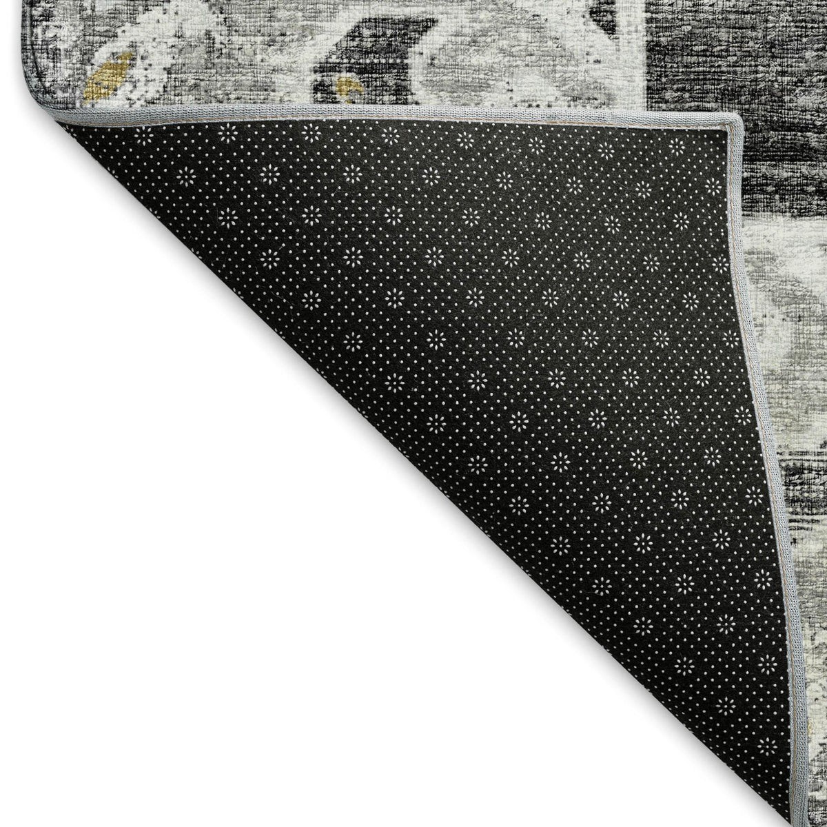 The Sterling Distressed Medallion Washable Rug