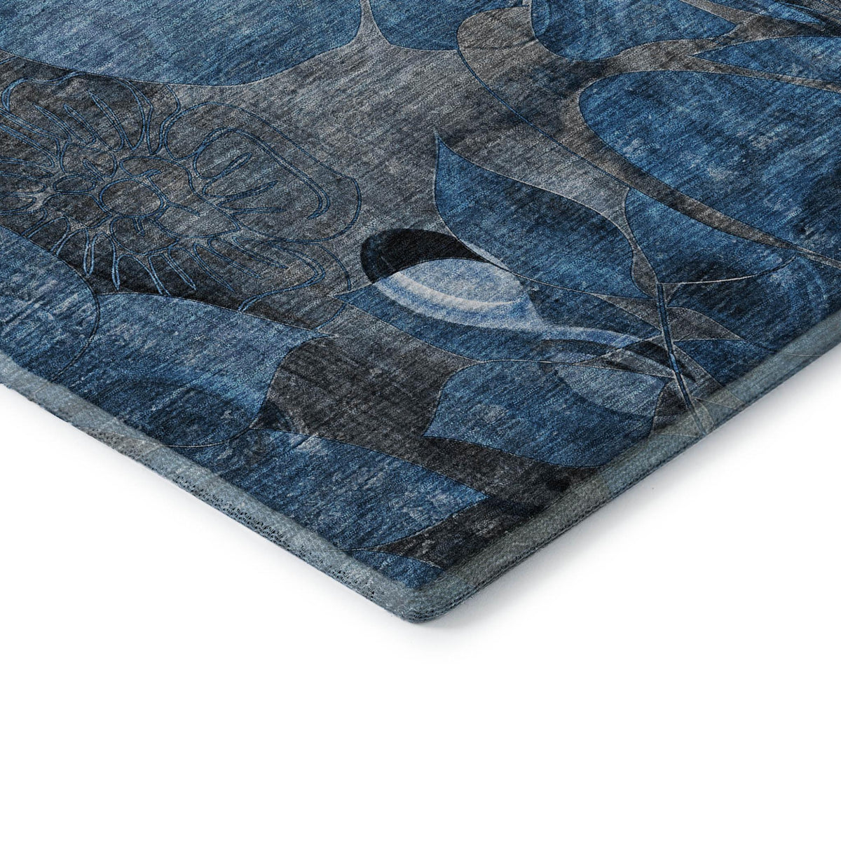 The Caspian Distressed Abstract Washable Rug