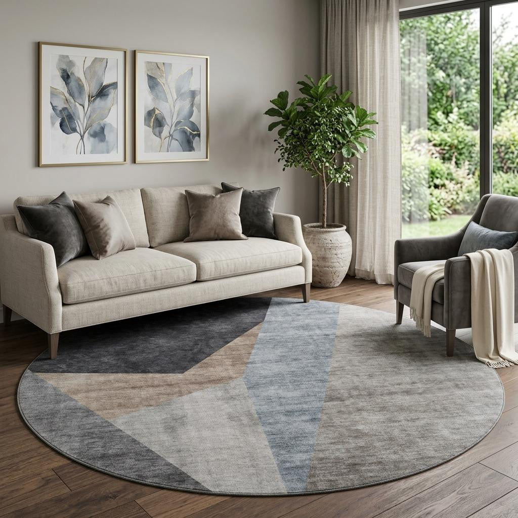 The Mira Washable Modern Geometric Rug