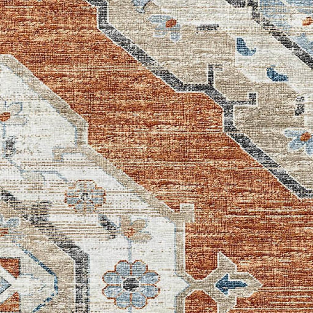 The Sonora Washable Distressed Tribal Rug