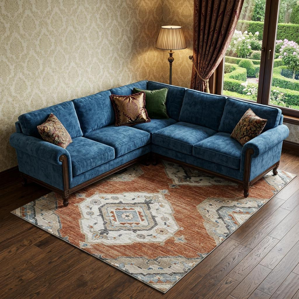 The Sonora Washable Distressed Tribal Rug