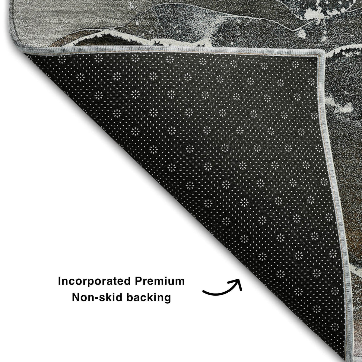 The Terran Washable Abstract Terracotta Rug