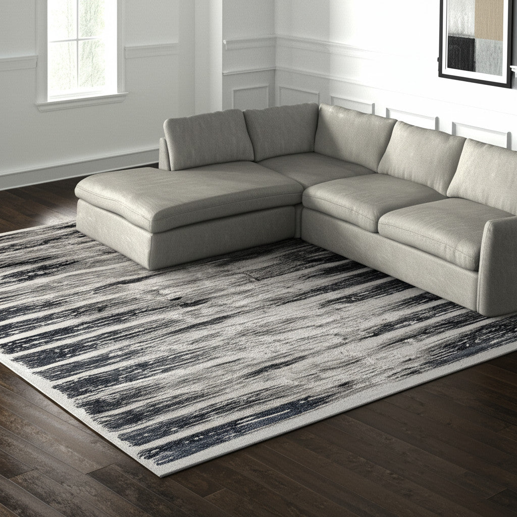 The Soren Distressed Abstract Area Rug