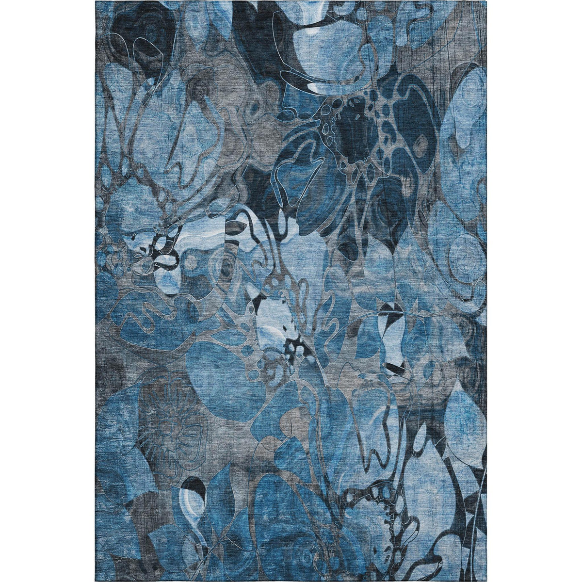 The Caspian Distressed Abstract Washable Rug
