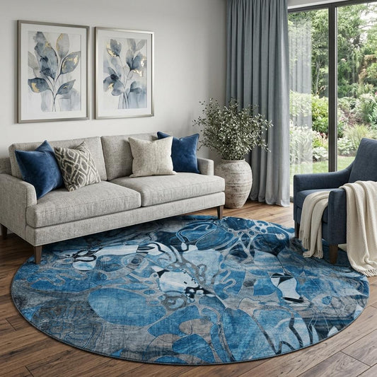 The Caspian Distressed Abstract Washable Rug
