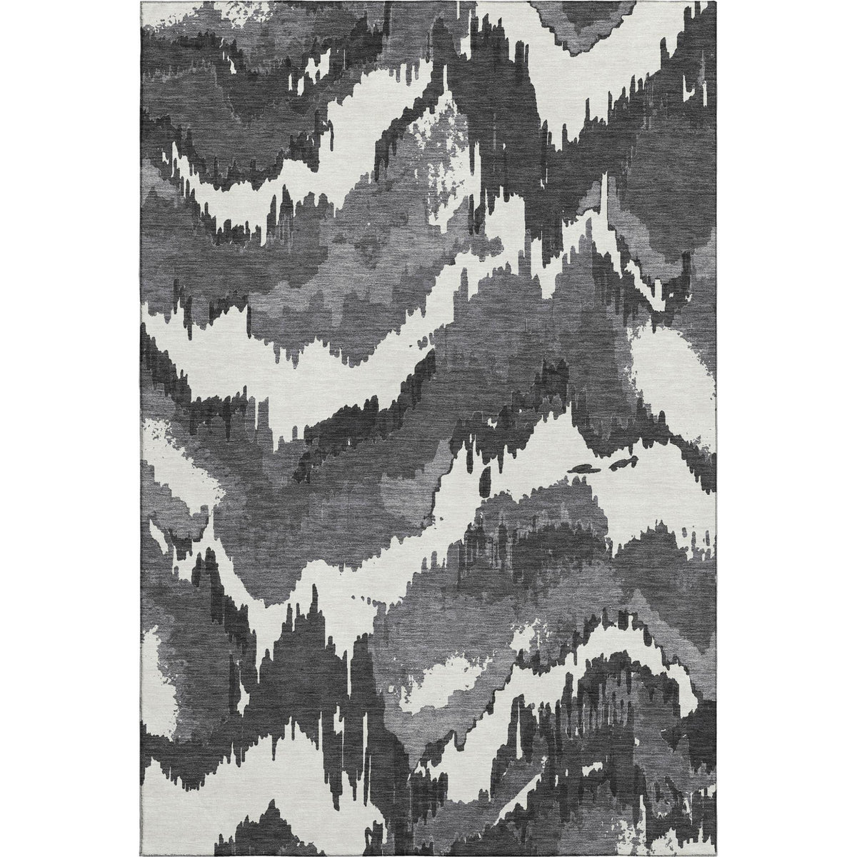 The Knox Washable Abstract Monochrome Rug