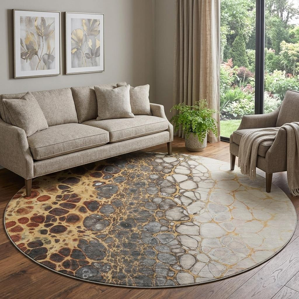 The Vivienne Distressed Abstract Washable Rug