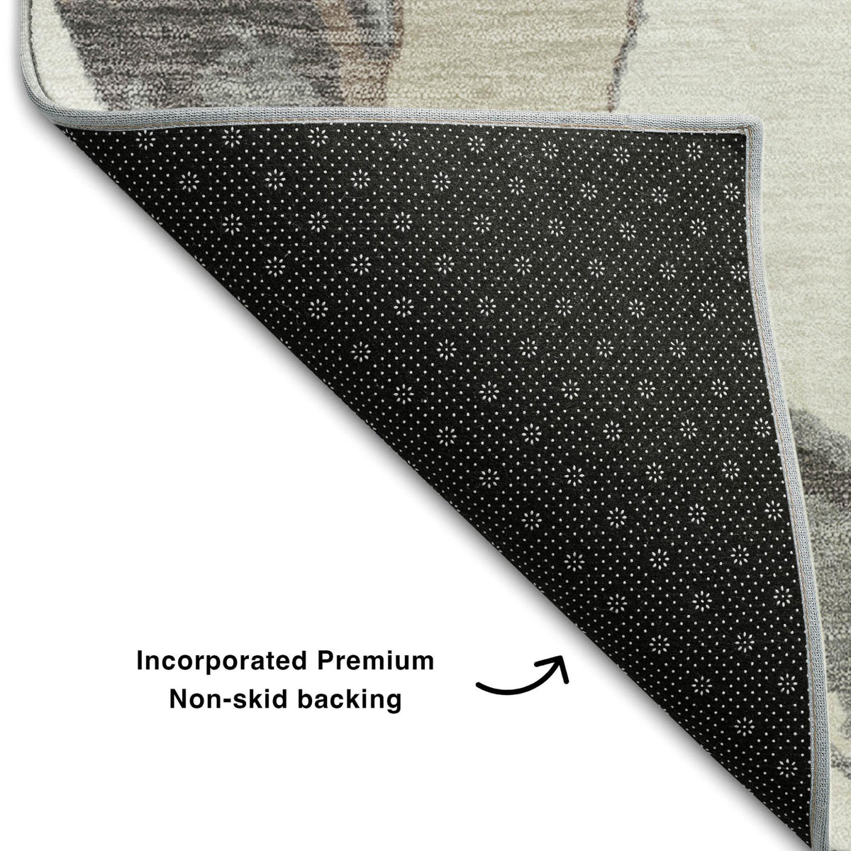 The Kinsley Washable Abstract Neutral Rug