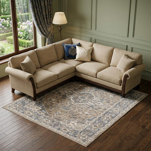 The Genevieve Turkish Loomed Floral Medallion Rug