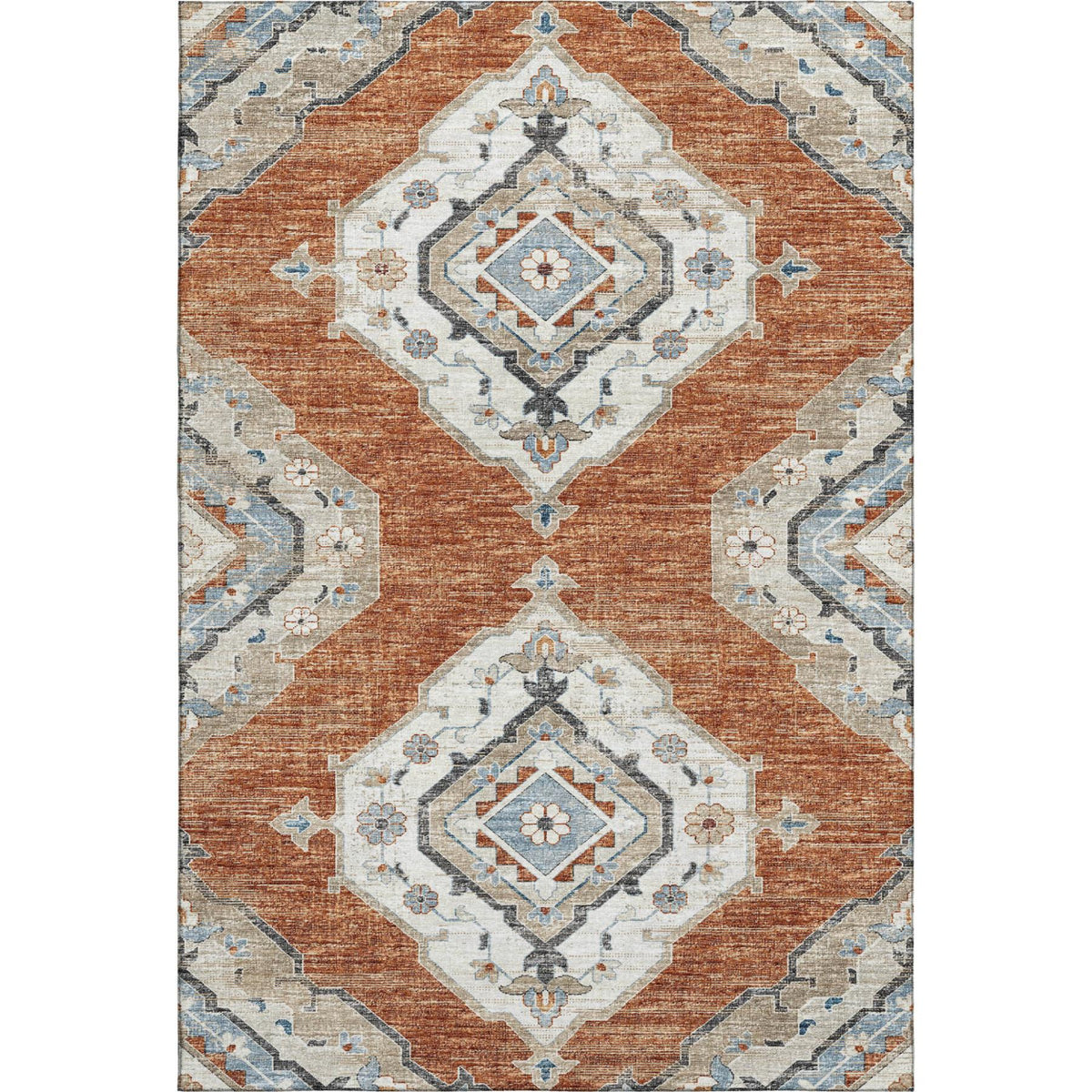 The Sonora Washable Distressed Tribal Rug