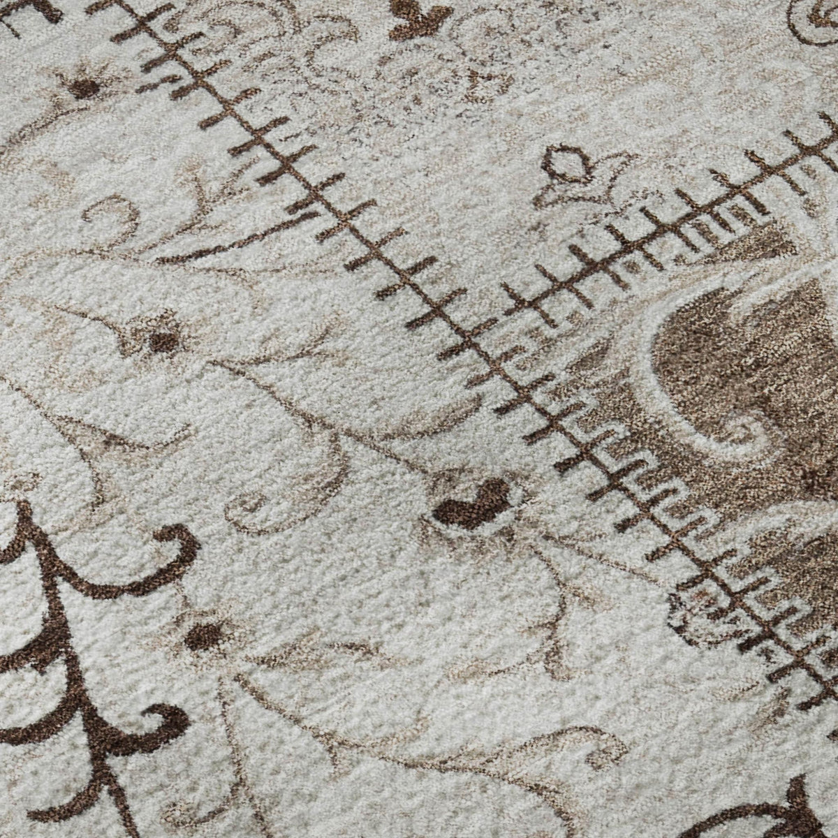 The Remi Distressed Patchwork Washable Rug