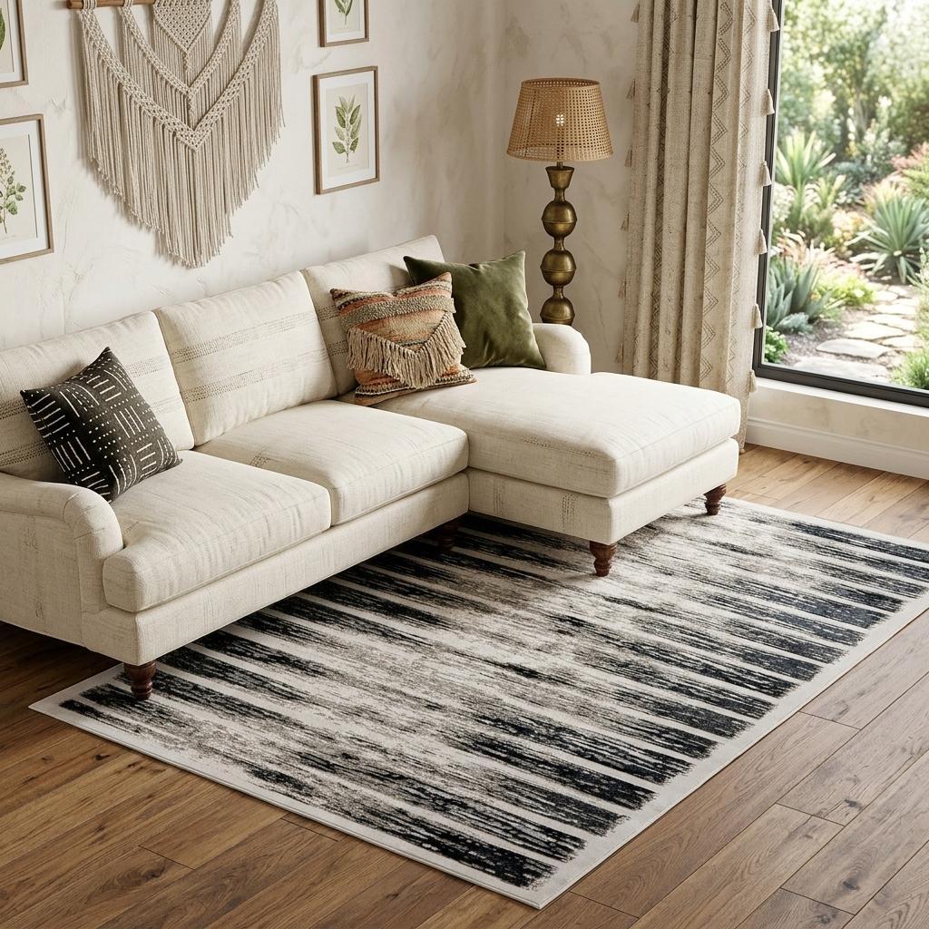 The Soren Distressed Abstract Area Rug
