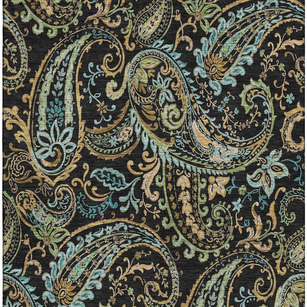 The Marlo Washable Paisley Statement Rug