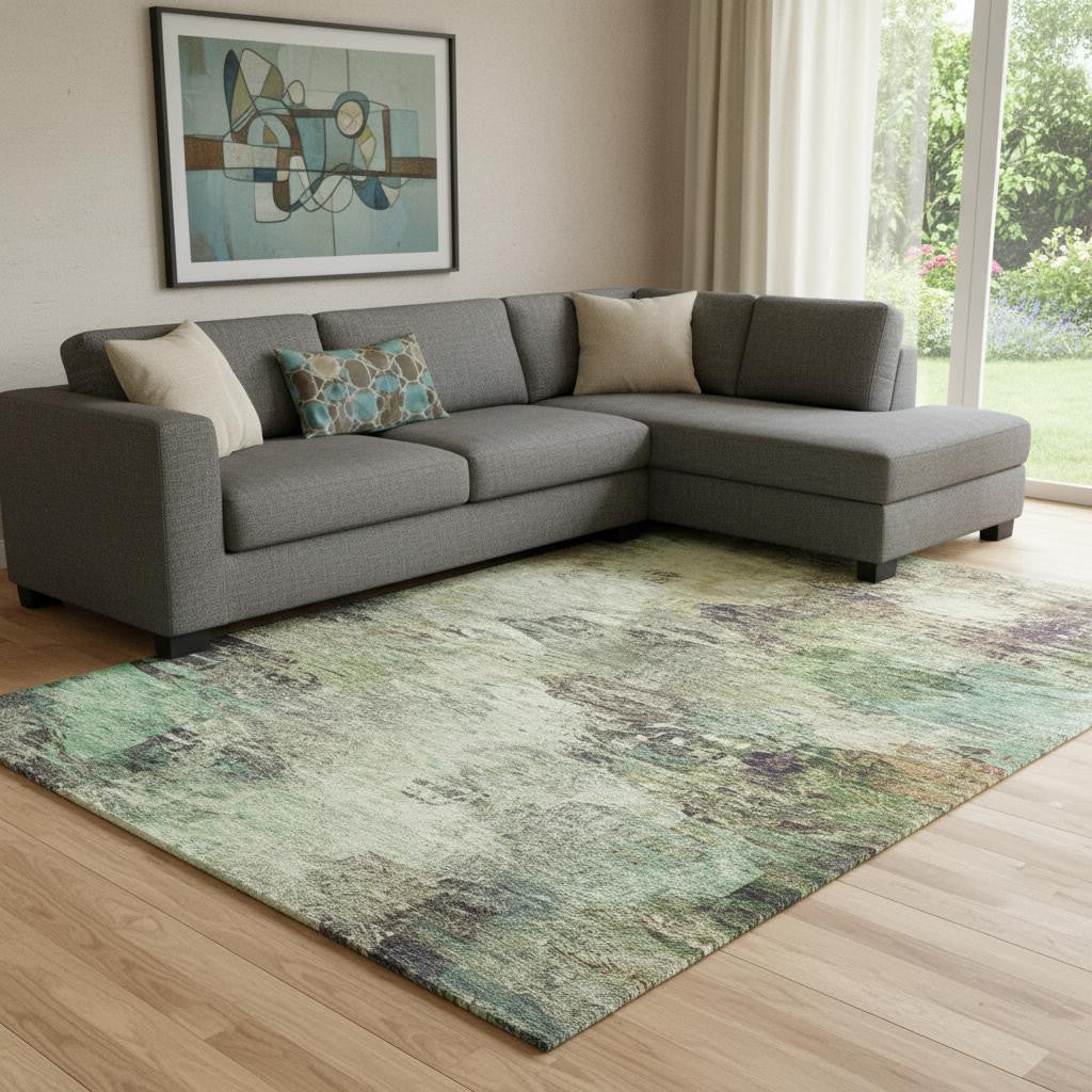 The Rowan Washable Abstract Earth Rug