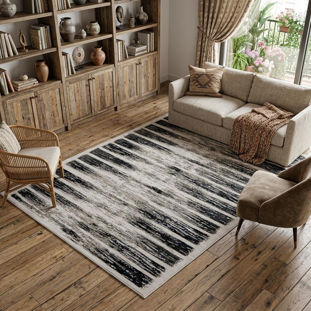 The Soren Distressed Abstract Area Rug