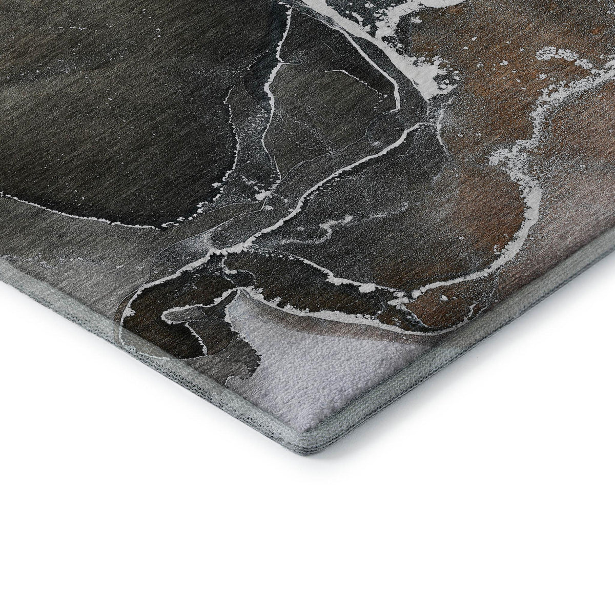 The Terran Washable Abstract Terracotta Rug