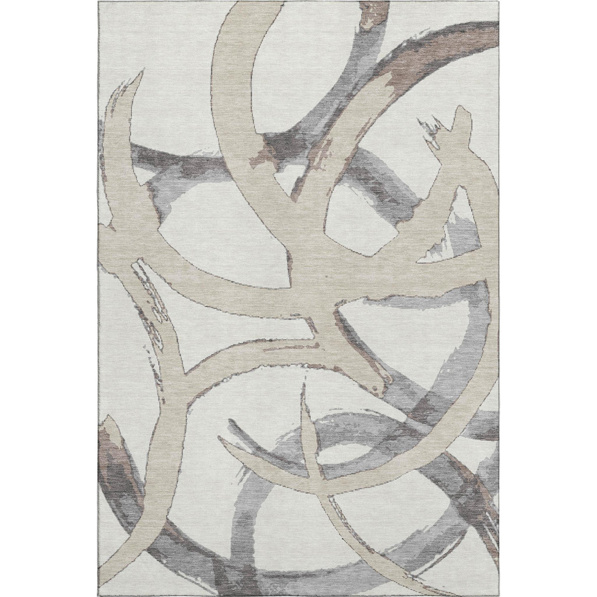 The Kinsley Washable Abstract Neutral Rug