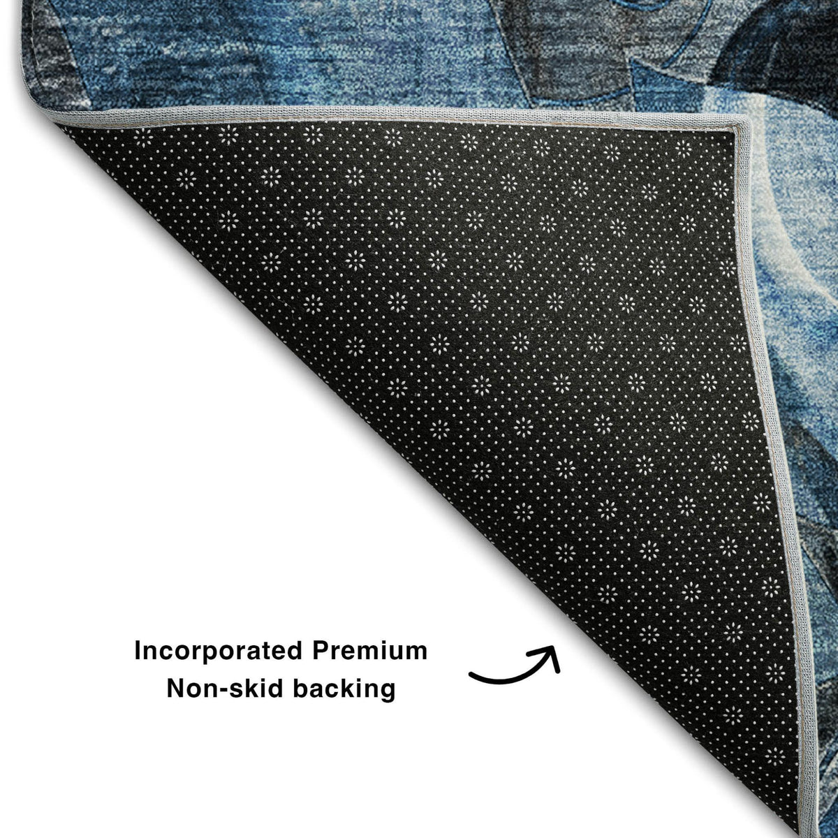 The Caspian Distressed Abstract Washable Rug