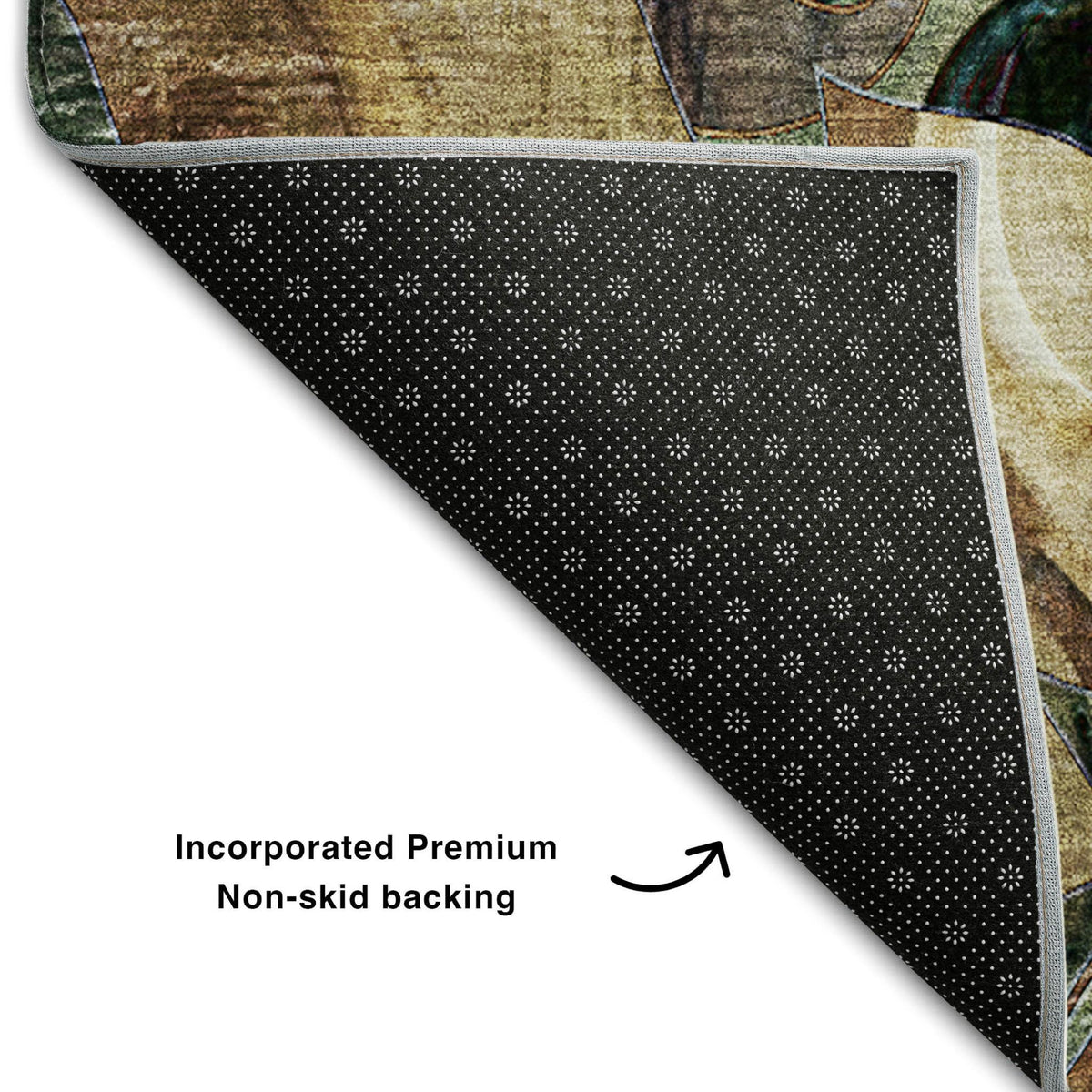The Isla Distressed Abstract Washable Rug