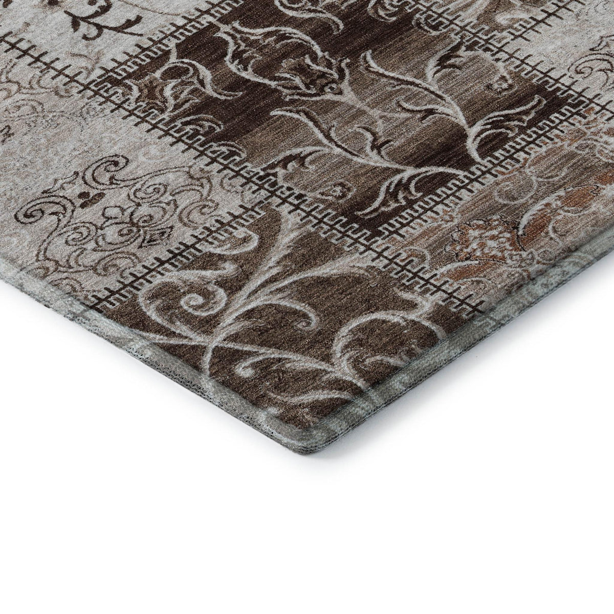 The Remi Distressed Patchwork Washable Rug